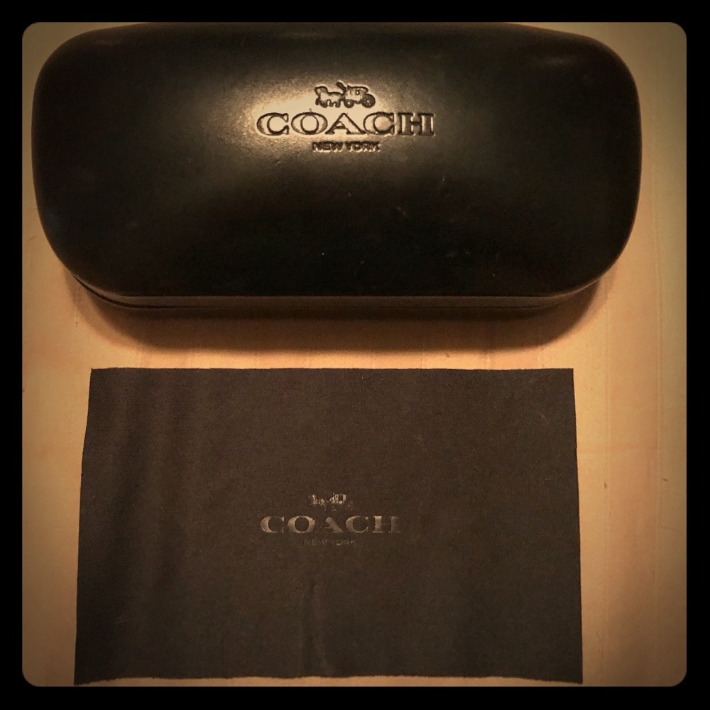 Authentic Coach sunglasses case & cleaning rag